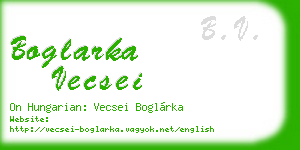 boglarka vecsei business card